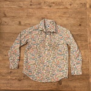 Janie and Jack Multicolor Dinosaur Kids Button Down Shirt